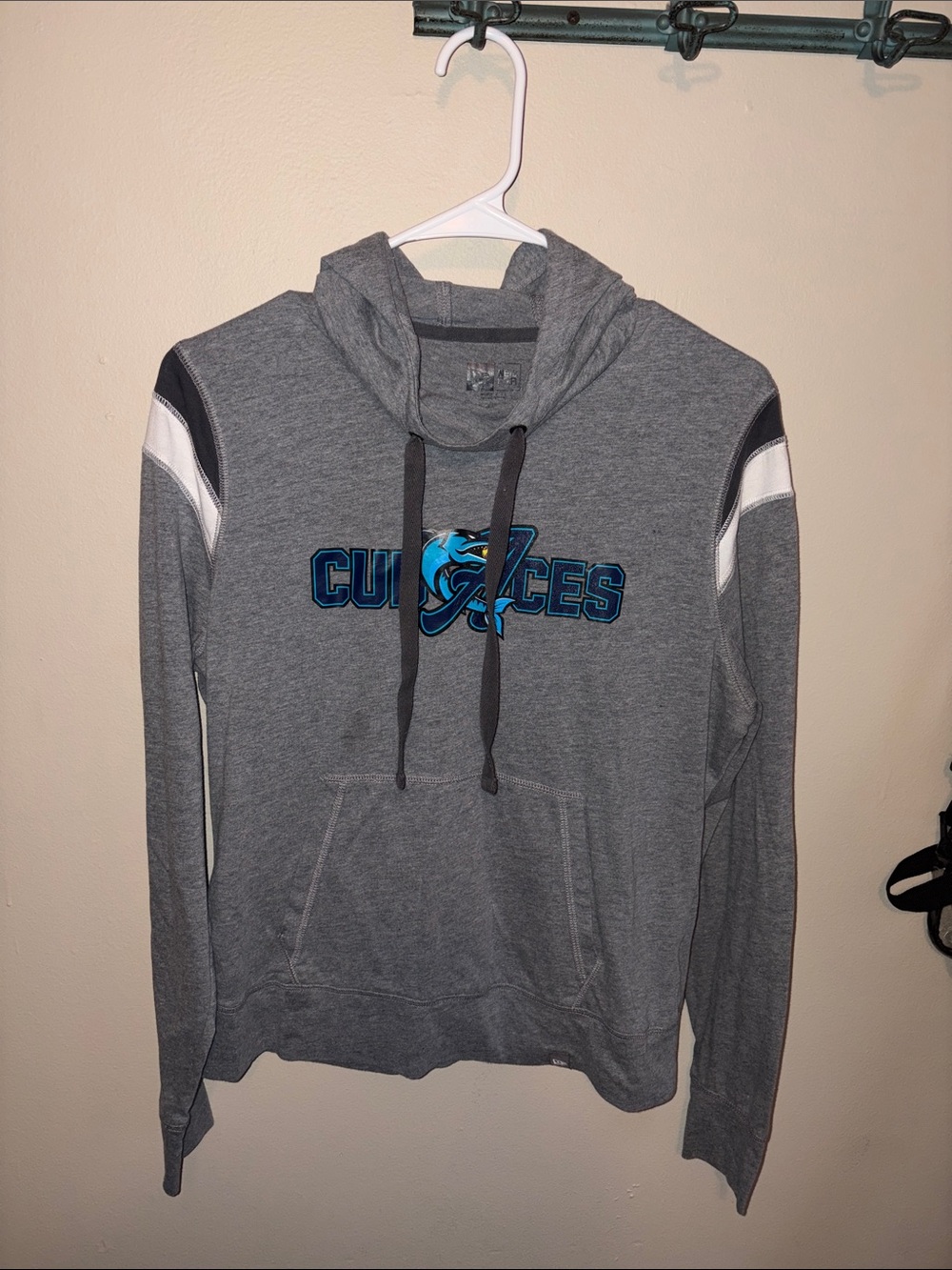 New Era Gray Pullover Hoodie with Cuda Aces Logo